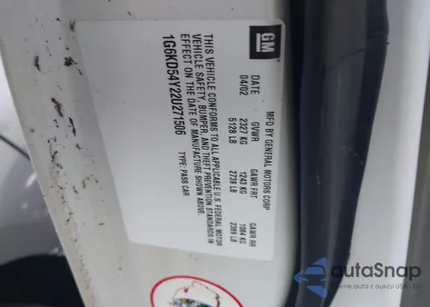 2002 Cadillac Deville Standard from USA, damaged, VIN 1G6KD54Y22U271506